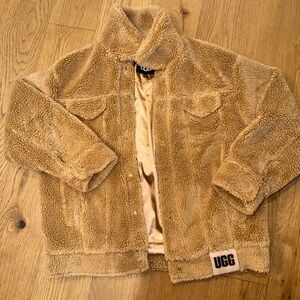 UGG Frankie Camel Fleece Jacket size Large